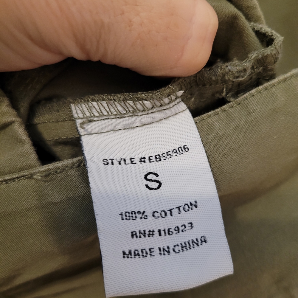 Easel Jumper Overalls Wide Leg Olive Green Size Small - Picture 7 of 7